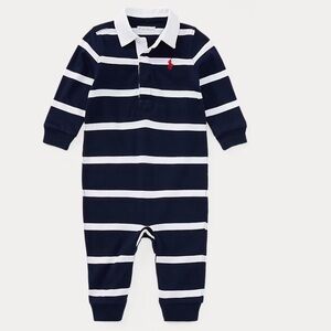 Ralph Lauren Nautical Striped Cotton Jersey Rugby Coverall
